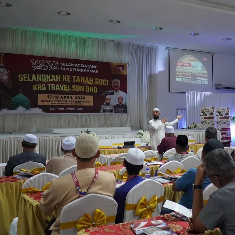 Sesi Kursus Haji Perdana Selangkah ke Tanah Suci anjuran KRS Travel di Dewan Perdana KRS, Seremban